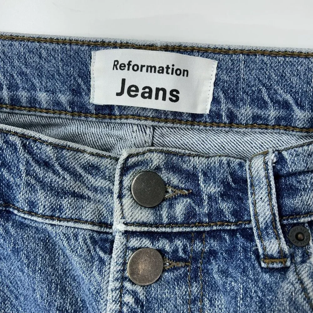 Reformation‎ Liza High Rise Straight Jeans Womens Size 27 - Picture 3 of 10